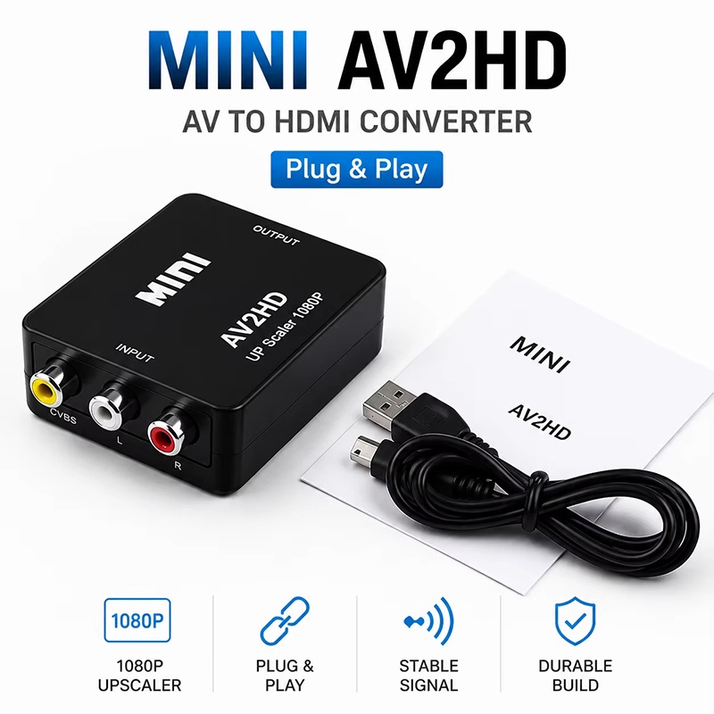 Video Gaming Accessories - Kotak Konverter HDTV RCA AV CVBS