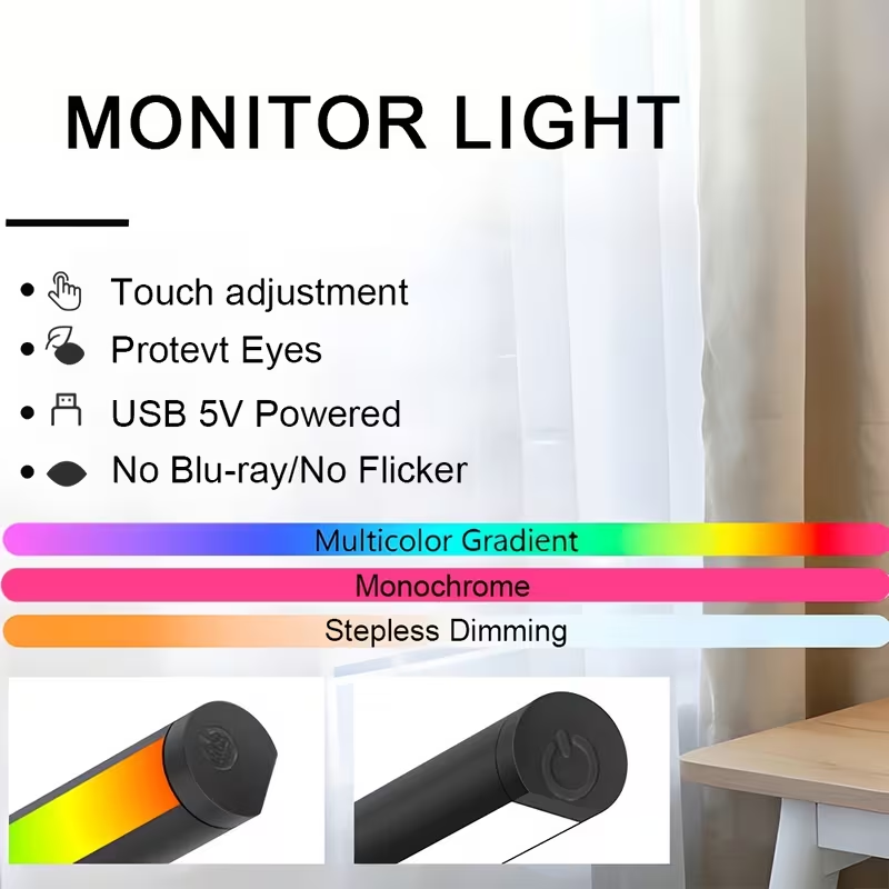 Monitor Light Bar - Lampu LED Monitor CCT Touch Dimmable
