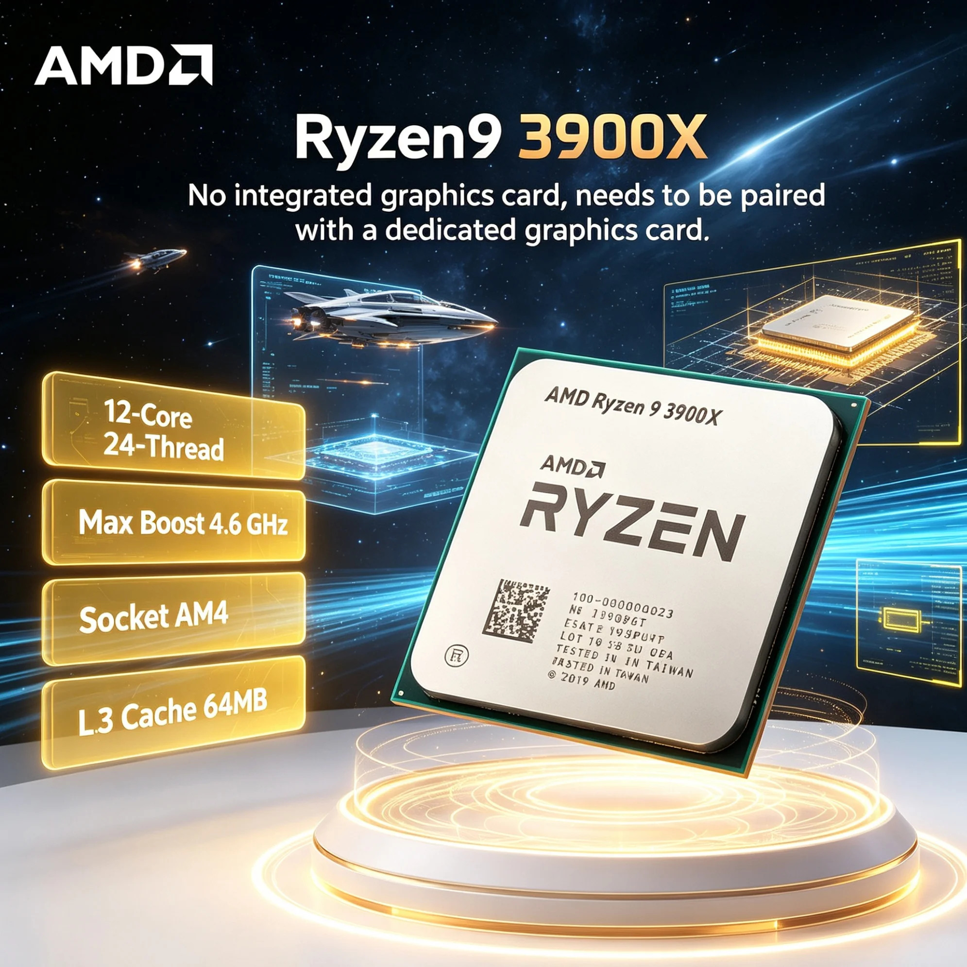 Amd Cpu Ryzen 9 - Prosesor AMD Ryzen 9 3900X, 3,8