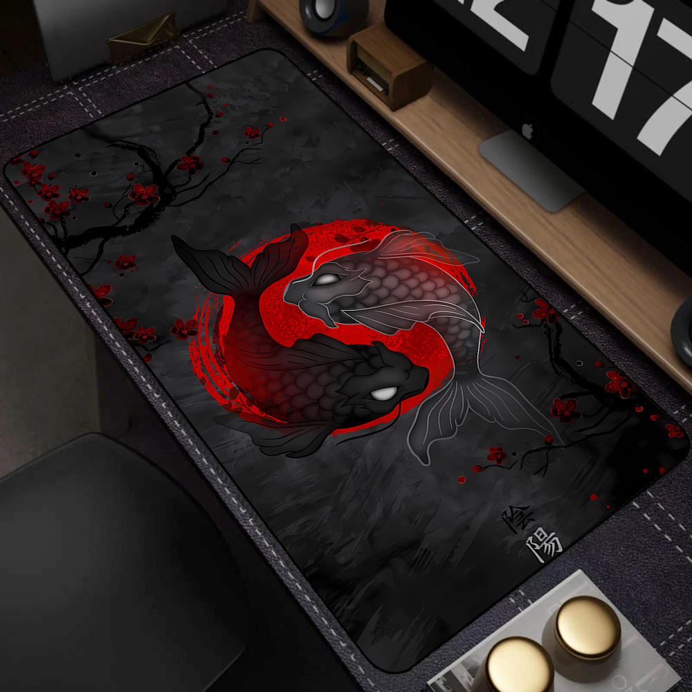 Alas Mouse Ikan Yin Yang Hitam - Gaming Accessories Companies ulasan dan harga