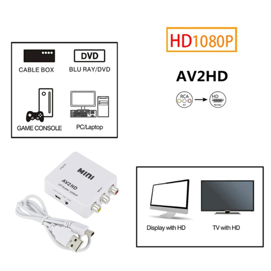 Kotak Konverter HDTV RCA AV CV - Video Gaming Accessories ulasan dan harga